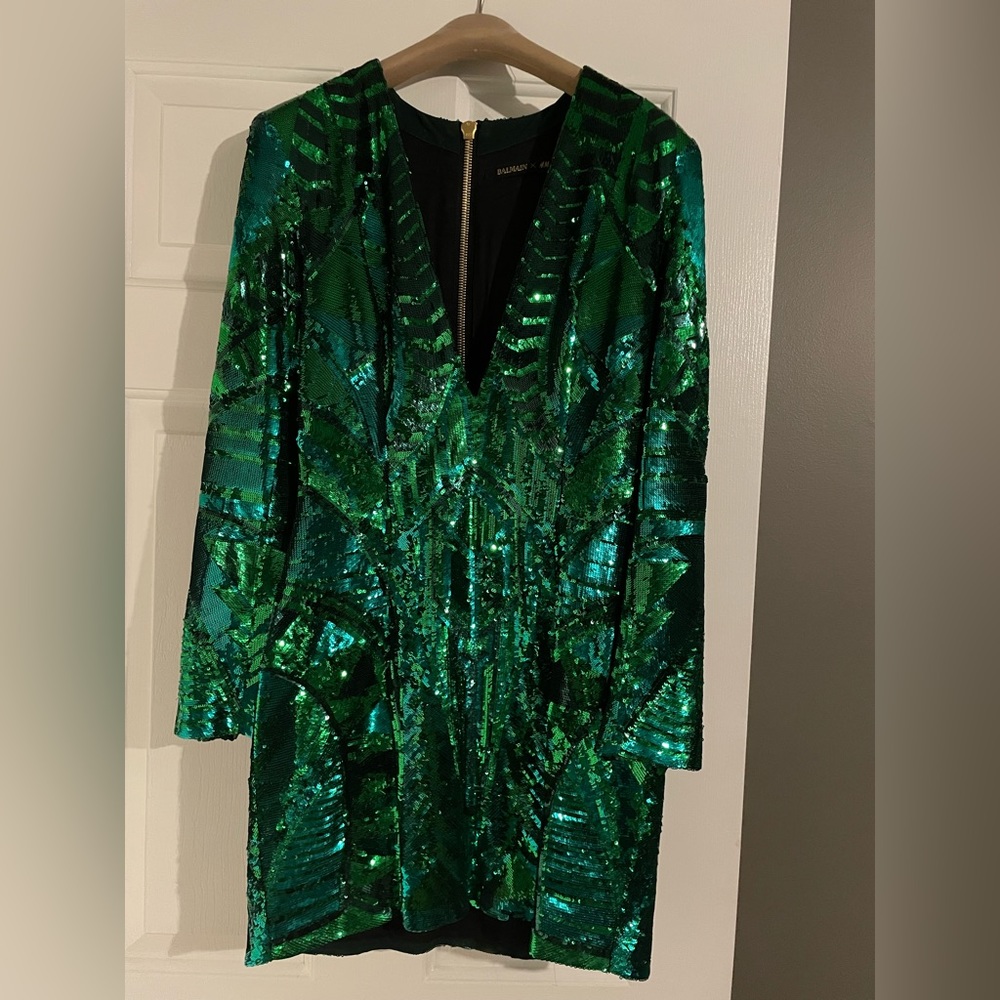Balmain X H&M sequin dress